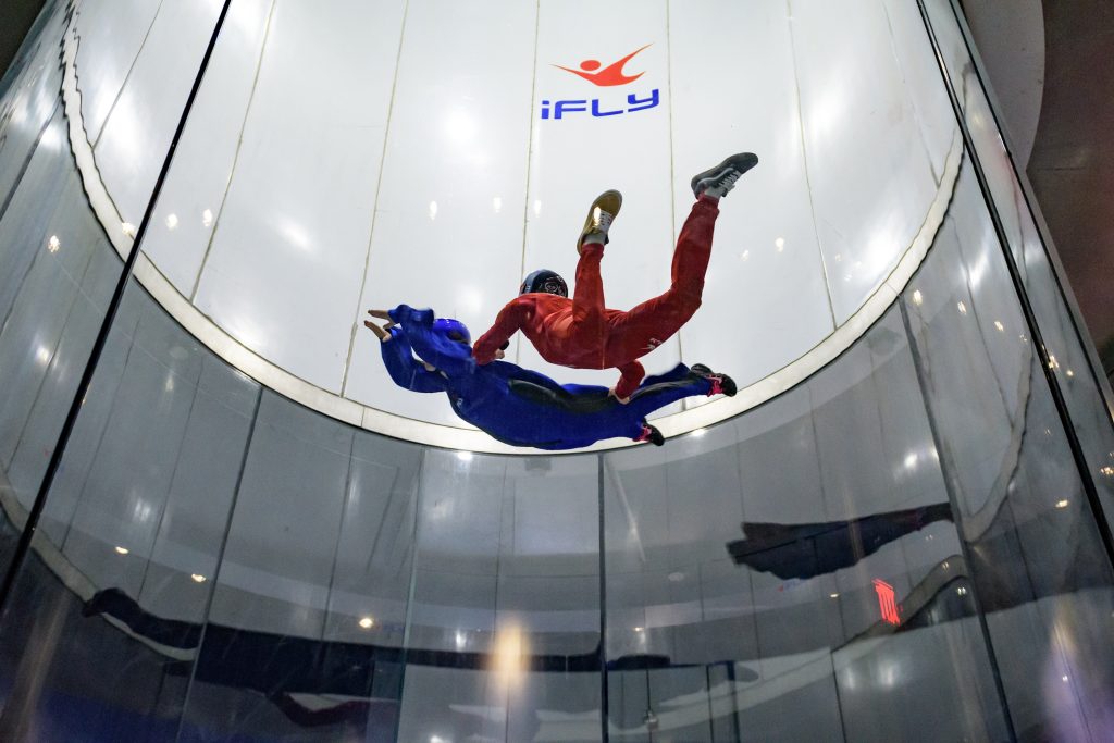 Amanda Skydiving in an Indoor Vertical Wind Tunnel