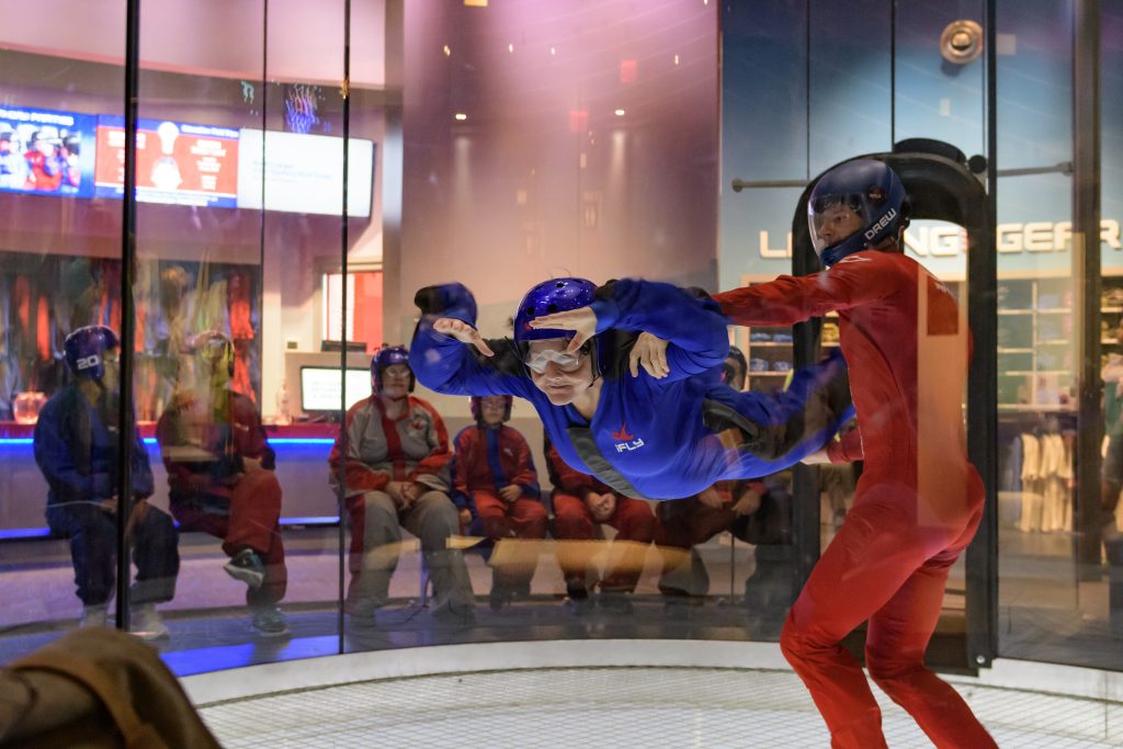 Amanda Skydiving in an Indoor Vertical Wind Tunnel